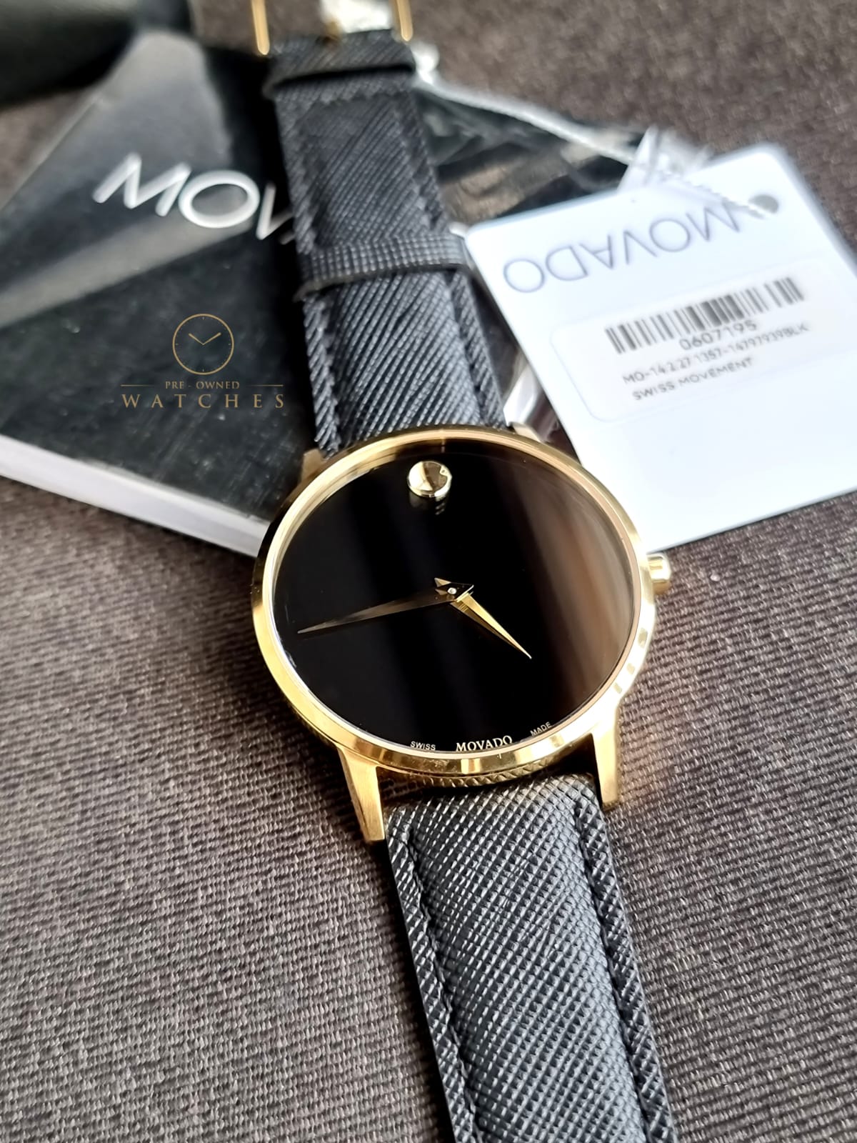 Movado Museum Black Dial Men's Watch 0607195