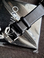 Movado Museum Black Leather Strap Black Dial Quartz Watch for Gents - Movado 0606502