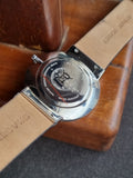 Skagen Black Dial Silver Casing Black Leather Strap Quartz Watch