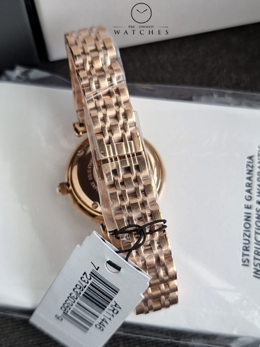 Emporio Armani Women’s Quartz Rose Gold Stainless Steel Silver Dial 32mm Watch AR11446