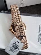 Emporio Armani Women’s Quartz Rose Gold Stainless Steel Silver Dial 32mm Watch AR11446