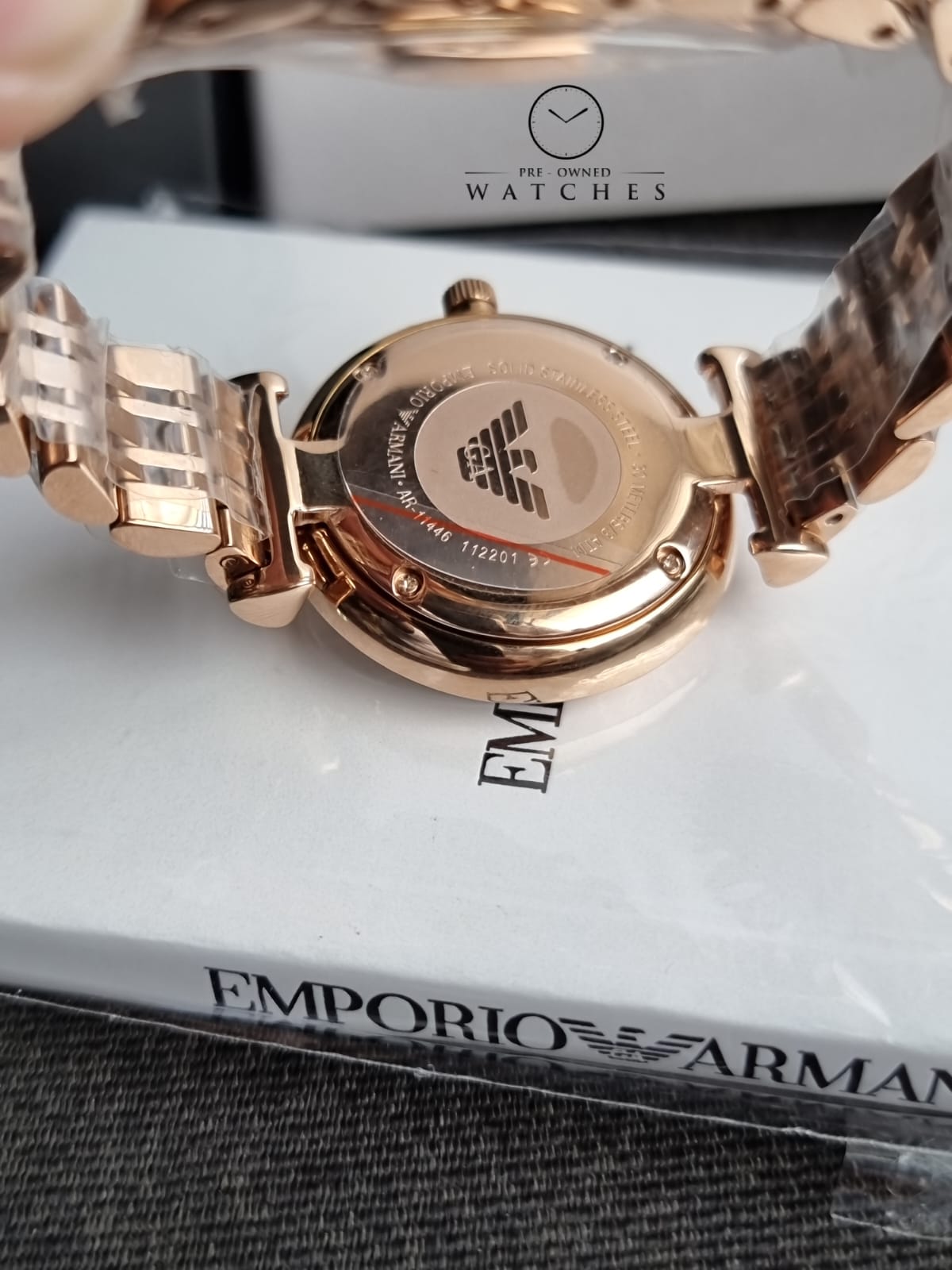Emporio Armani Women’s Quartz Rose Gold Stainless Steel Silver Dial 32mm Watch AR11446