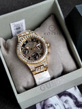 Guess Women’s Quartz Gold Stainless Steel Gold & Black Dial 36mm Watch GW0320L5