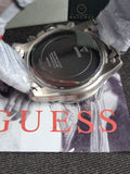 Guess Men’s Quartz Silver Stainless Steel Black Dial 43mm Watch GW0056G1