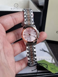 GuGucci Women’s Quartz Two Tone Stainless Steel Pink Mother Of Pearl Dial 27mm Watch YA126536