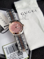 Gucci GUCCI G Timeless Quartz Ladies Watch YA126538 Pink Shell  Bracelet Type
