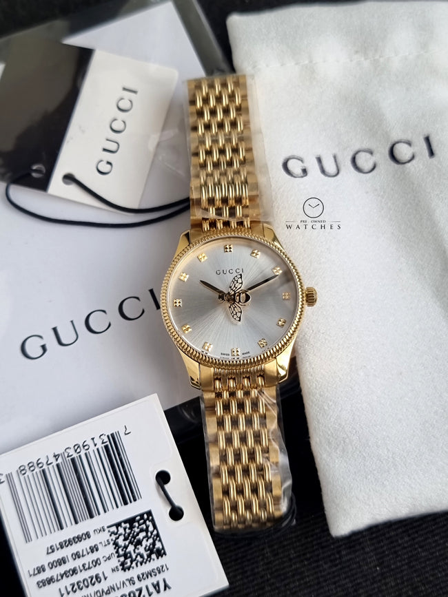 GUCCIG-Timeless Quartz Silver Dial Ladies Watch YA1265021 Hover Image