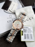 Gucci Women’s Swiss Made Quartz Two-tone Stainless Steel Mother of Pearl Dial 27mm Watch YA126539
