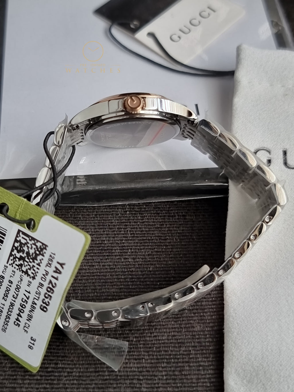 Gucci Women’s Swiss Made Quartz Two-tone Stainless Steel Mother of Pearl Dial 27mm Watch YA126539