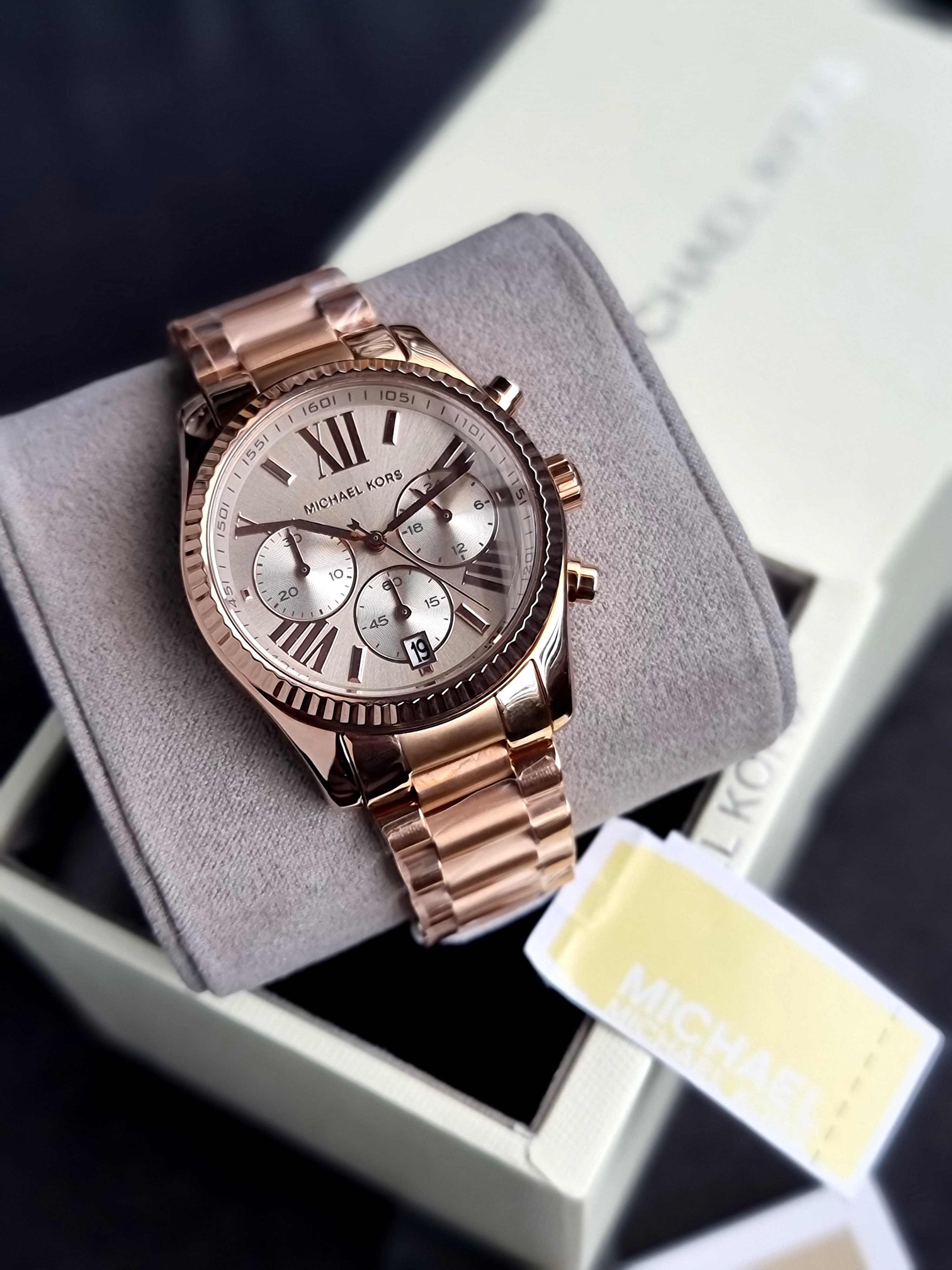 Lexington Rose Gold-Tone Watch MK7217