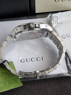 Gucci Men’s Swiss Made Quartz Stainless Steel Green Dial 45mm Watch YA136222