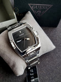 Guess Men’s Quartz Silver Stainless Steel Black Dial 43mm Watch GW0387G1