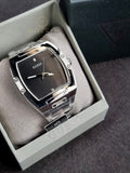 Guess Men’s Quartz Silver Stainless Steel Black Dial 43mm Watch GW0387G1