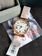 Guess Women’s Quartz Rose Gold Stainless Steel White Dial 36mm Watch GW0308L3