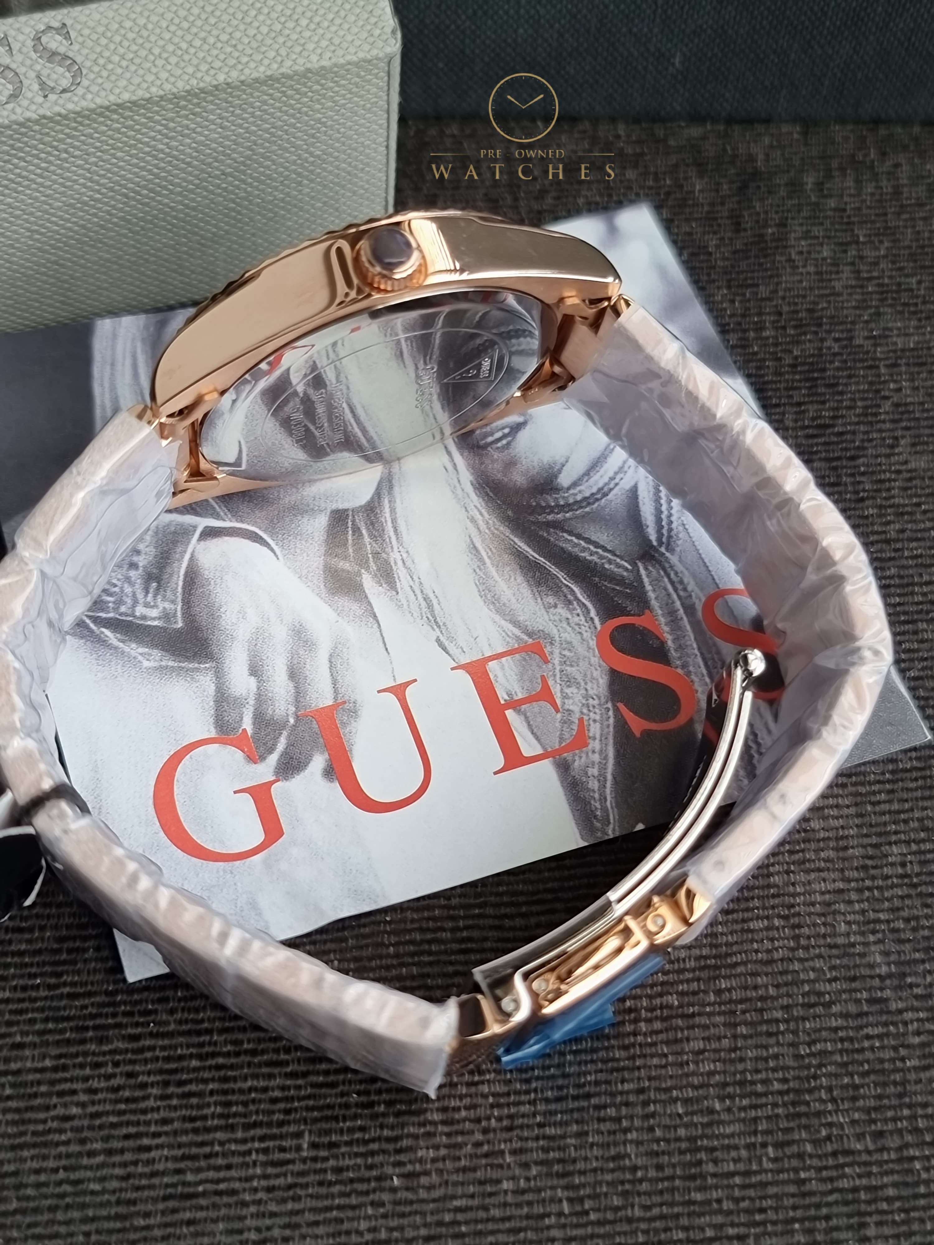 Guess Women’s Quartz Rose Gold Stainless Steel White Dial 36mm Watch GW0308L3