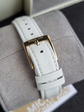 Michael Kors Leather Analog White Dial Women Watch-Mk7466