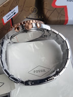 Fossil Men’s Chronograph Quartz Stainless Steel Black Dial 46mm Watch FS5768
