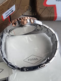 Fossil Men’s Chronograph Quartz Stainless Steel Black Dial 46mm Watch FS5768