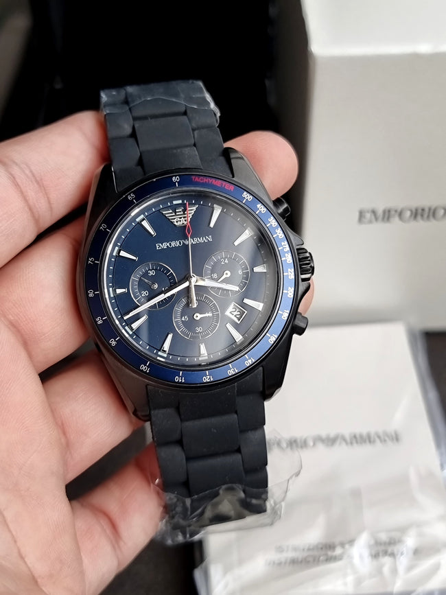 EMPORIO ARMANI Chronograph Blue Dial Men's Watch AR6121 Hover Image