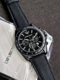 EMPORIO ARMANI Sigma Black Dial Chronograph Men's Watch AR6131