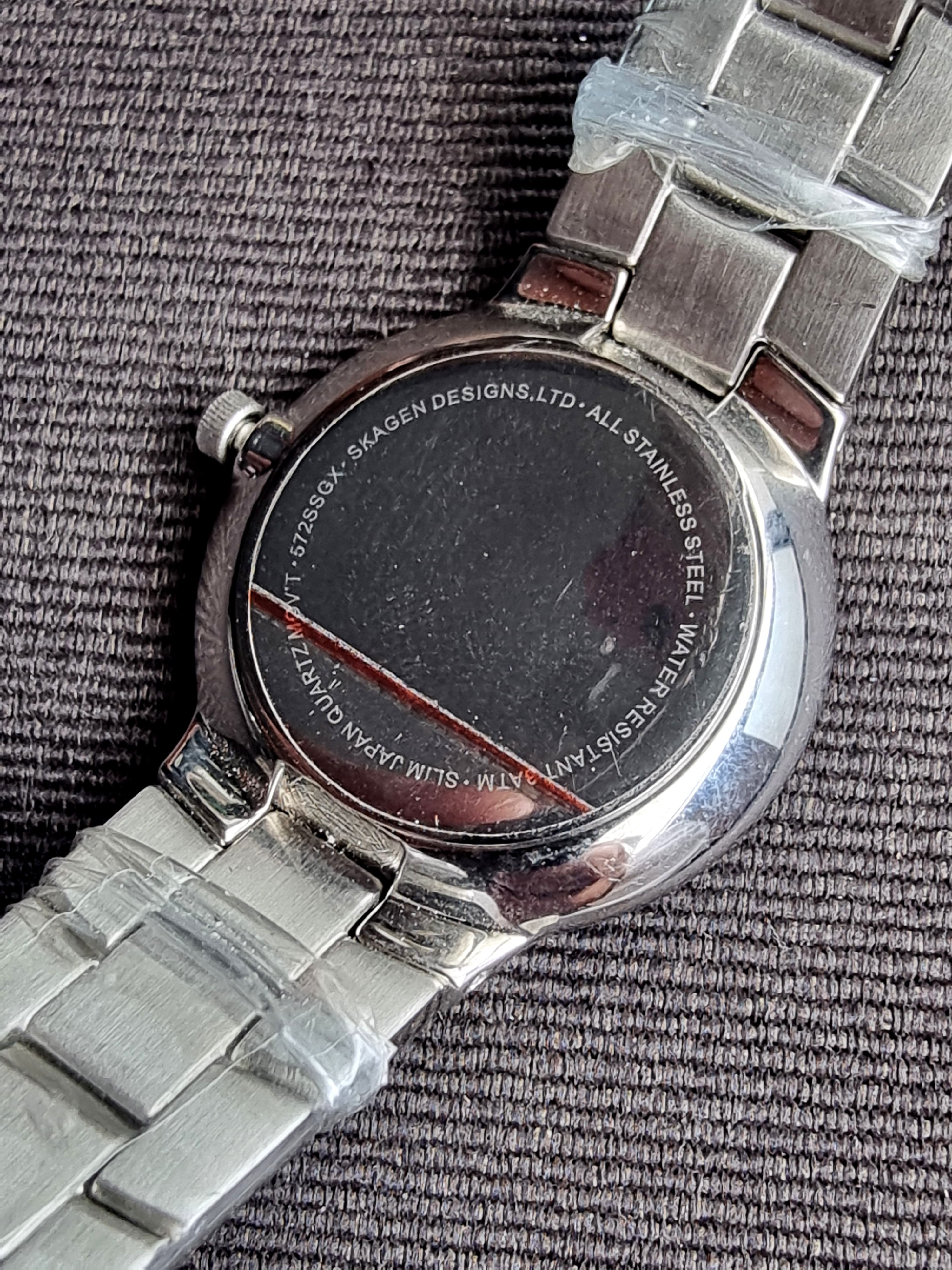 Skagen Women's 572SSGX Denmark Silver Tone Crystal Accent Watch