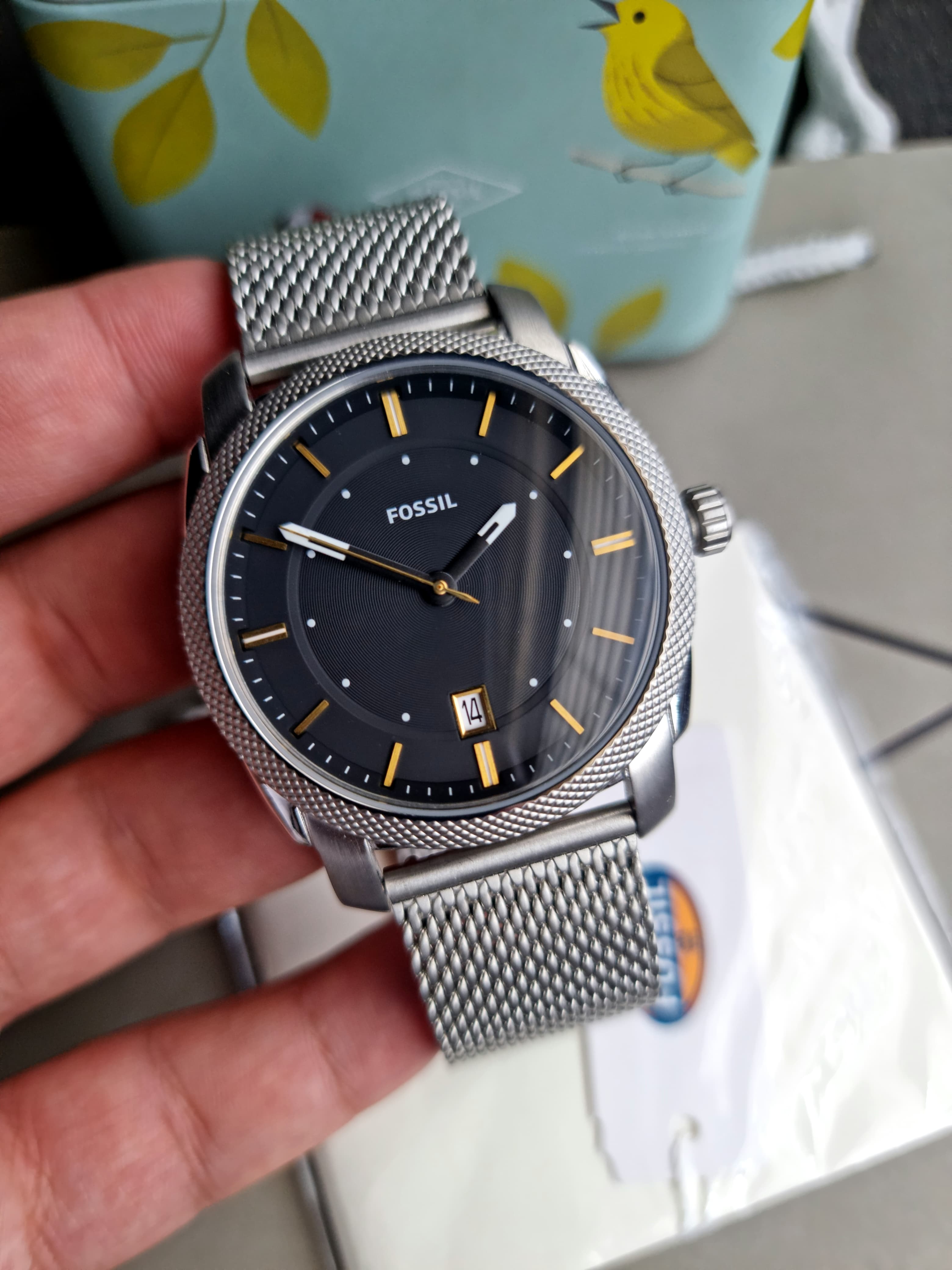 Fossil Machine Black/Steel Ø42 mm Fs5883