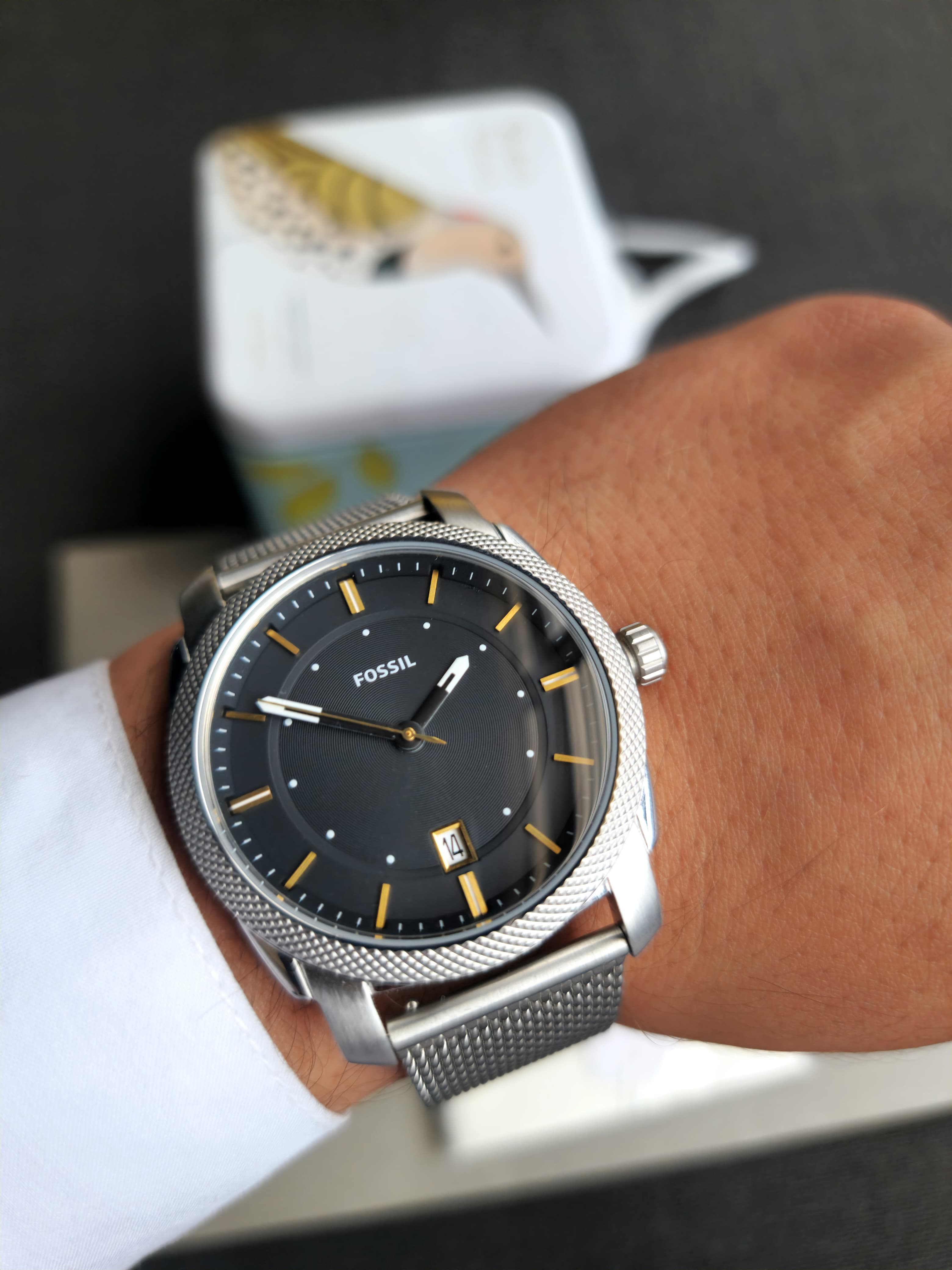 Fossil Machine Black/Steel Ø42 mm Fs5883