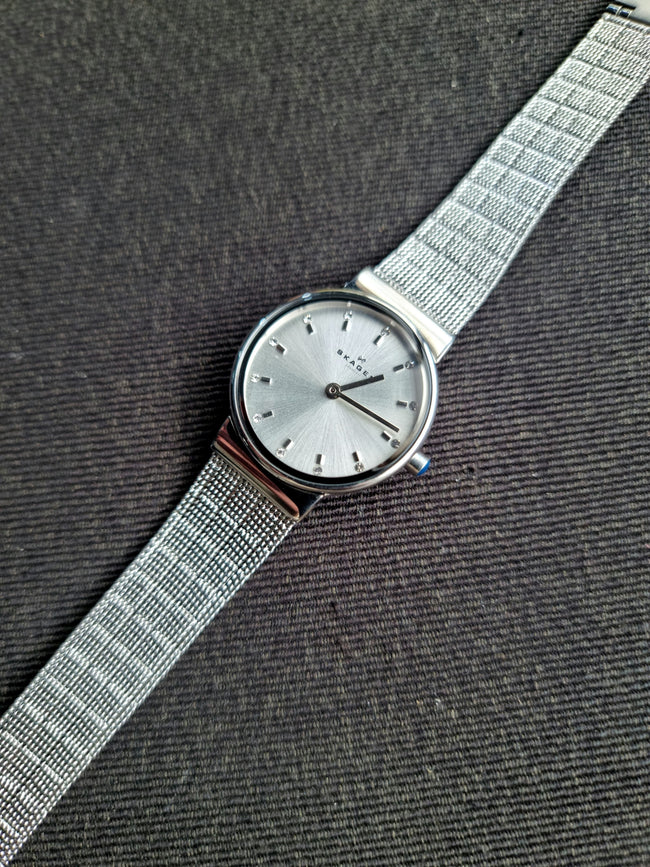Skagen Ladies Watch 26mm Dial Analog Silver Dial Quartz Watch Hover Image