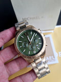 Michael Kors Gent's Quartz Watch Stainless Steel 44mm Green Dial Quartz Watch