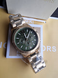Michael Kors Gent's Quartz Watch Stainless Steel 44mm Green Dial Quartz Watch