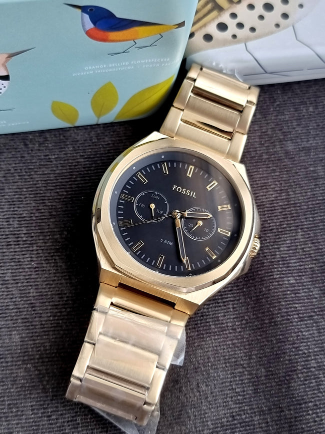 Fossil Evanston Multifunction Gold-Tone Stainless Steel Watch Bq2611 Hover Image