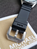 Michael Kors Maritime Three-Hand Date Black Silicone Watch mk9167