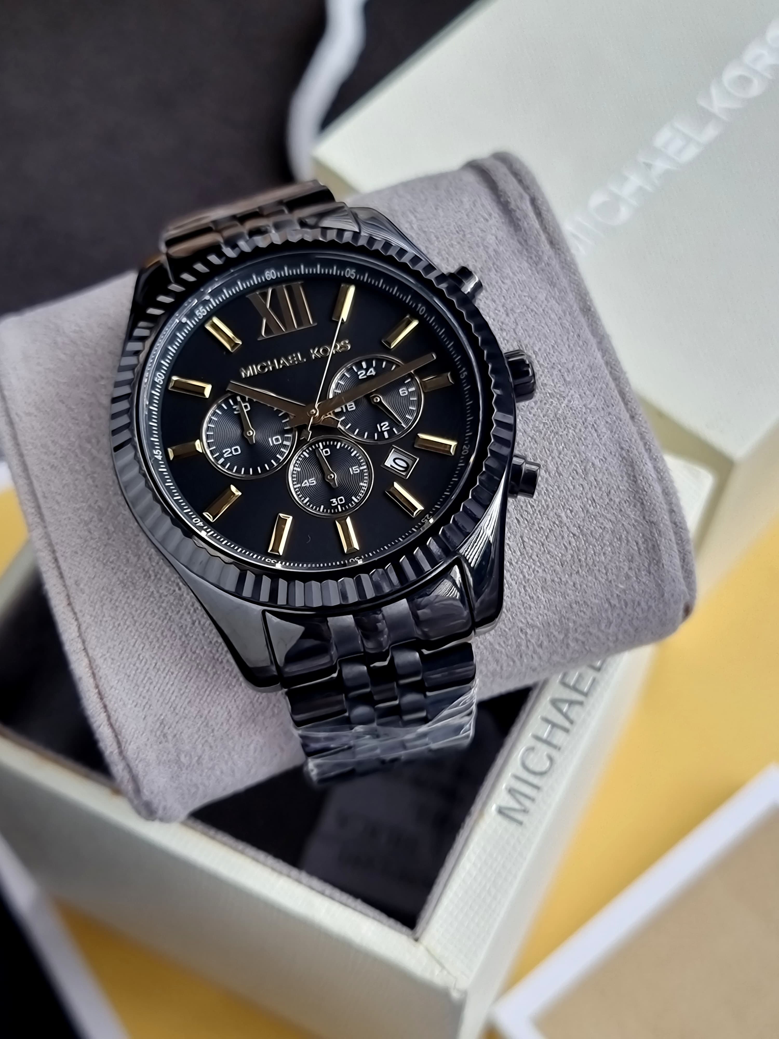 Michael Kors Men's Lexington Black IP Watch MK8603 – Pre-OwnedWatches