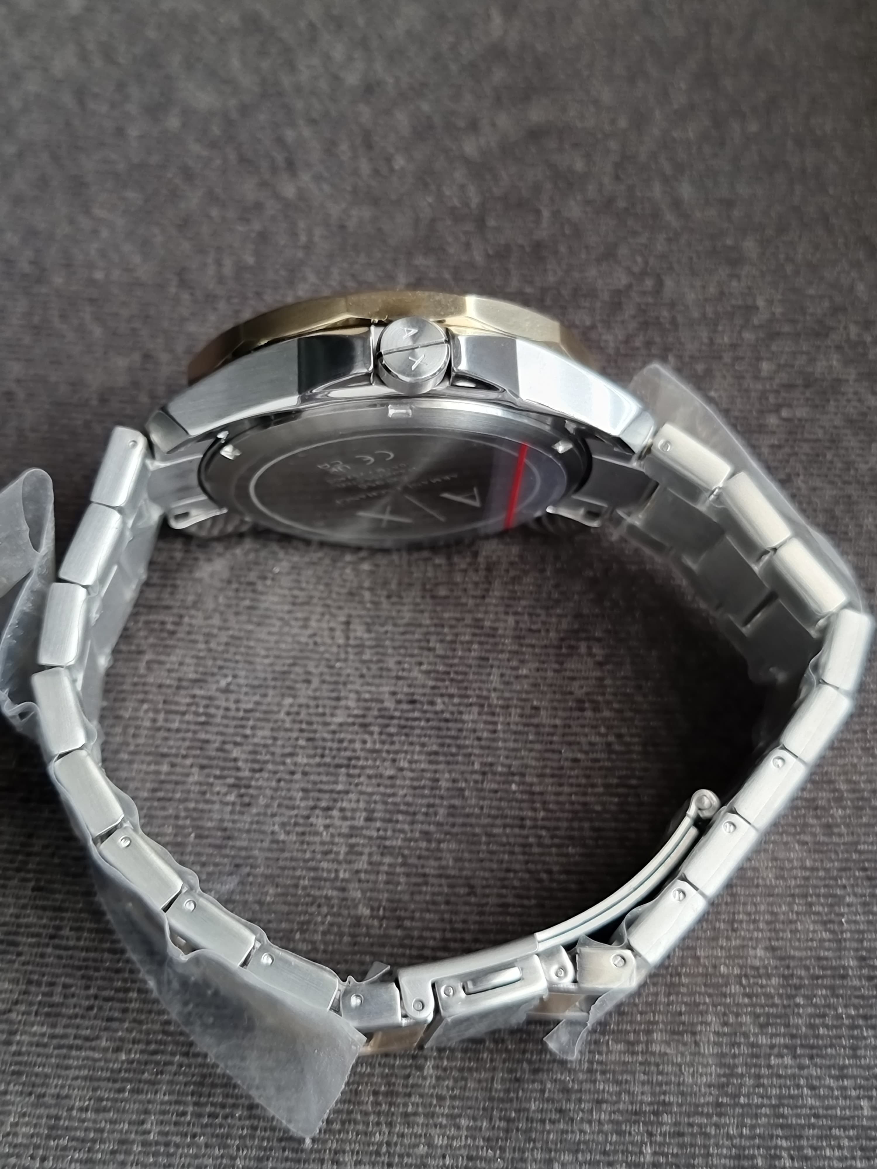 Armani Exchange Three-Hand Date Two-Tone Stainless Steel Watch AX1956