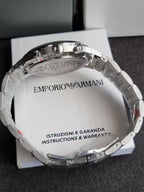 Emporio Armani Men’s Quartz Stainless Steel Black Dial 43mm Watch AR1863
