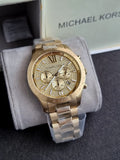 Michael Kors Men’s Quartz Gold Stainless Steel Gold Dial 44mm Watch MKO1102