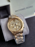 Michael Kors Men’s Quartz Gold Stainless Steel Gold Dial 44mm Watch MKO1102
