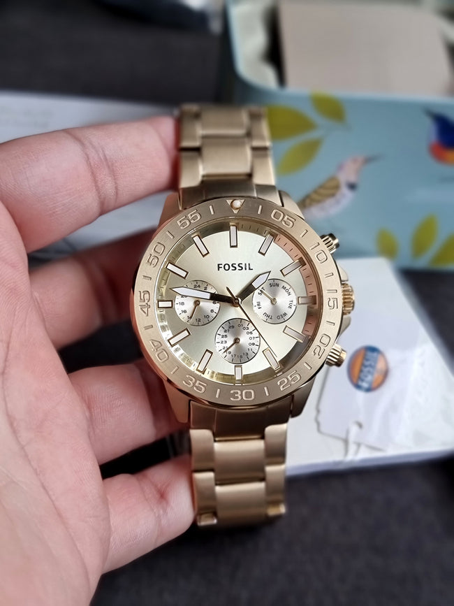 Fossil BQ2588 Bannon Men’s Gold Stainless Steel Analog Watch Main Image