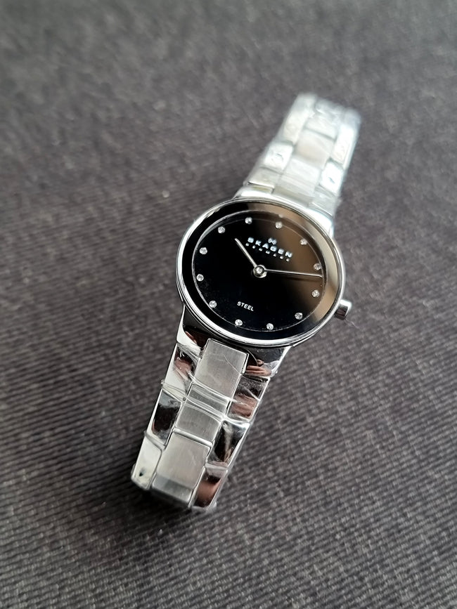 Skagen 430SSXDB Ladies Watch Black Dial 25mm Quartz Watch Main Image