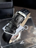 Movado Women’s Swiss Made Quartz Black Leather Strap Black Dial 28mm Watch 0607274