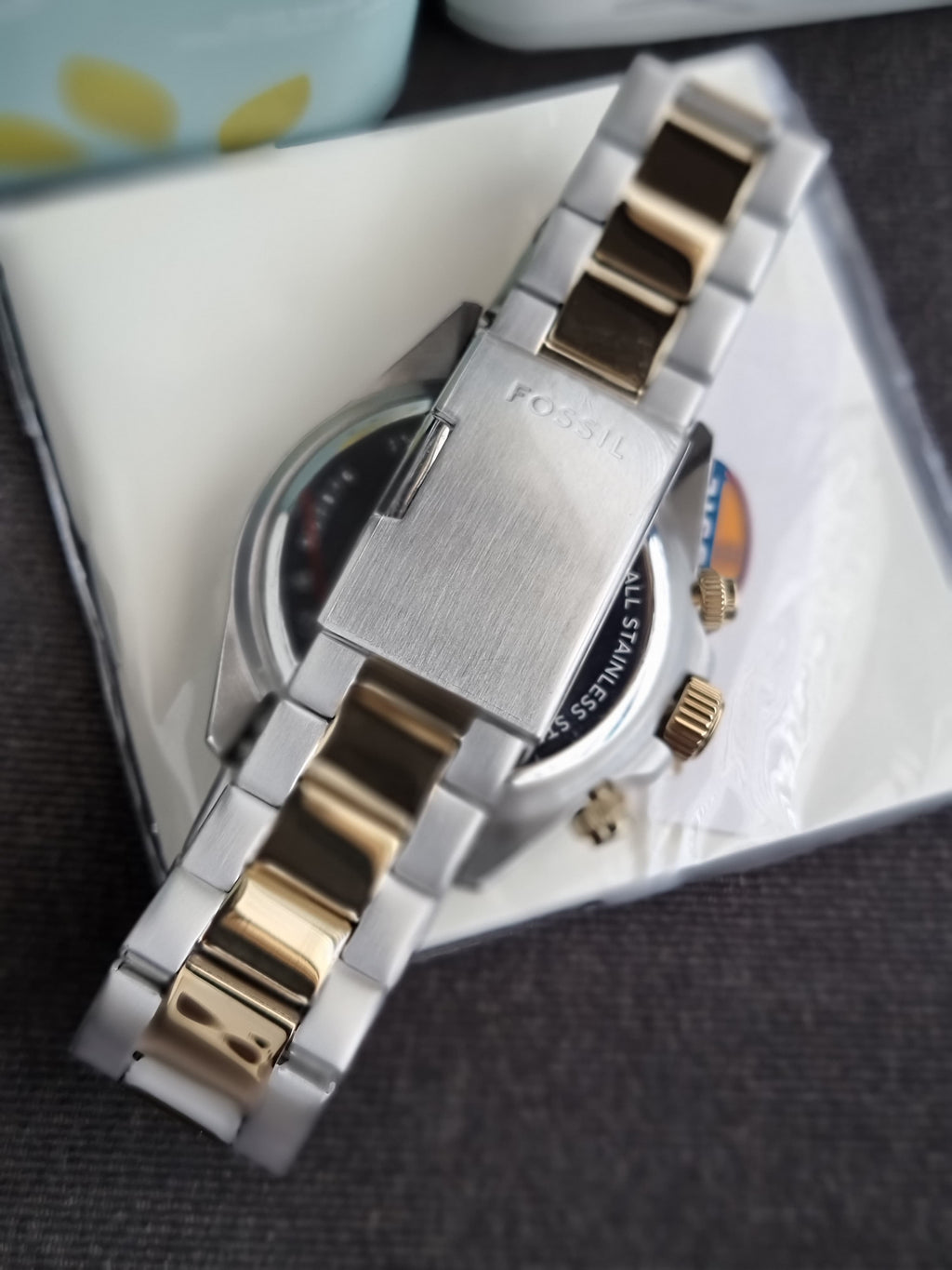Fossil Autocross Multifunction Two-Tone Stainless Steel Watch Bq2876