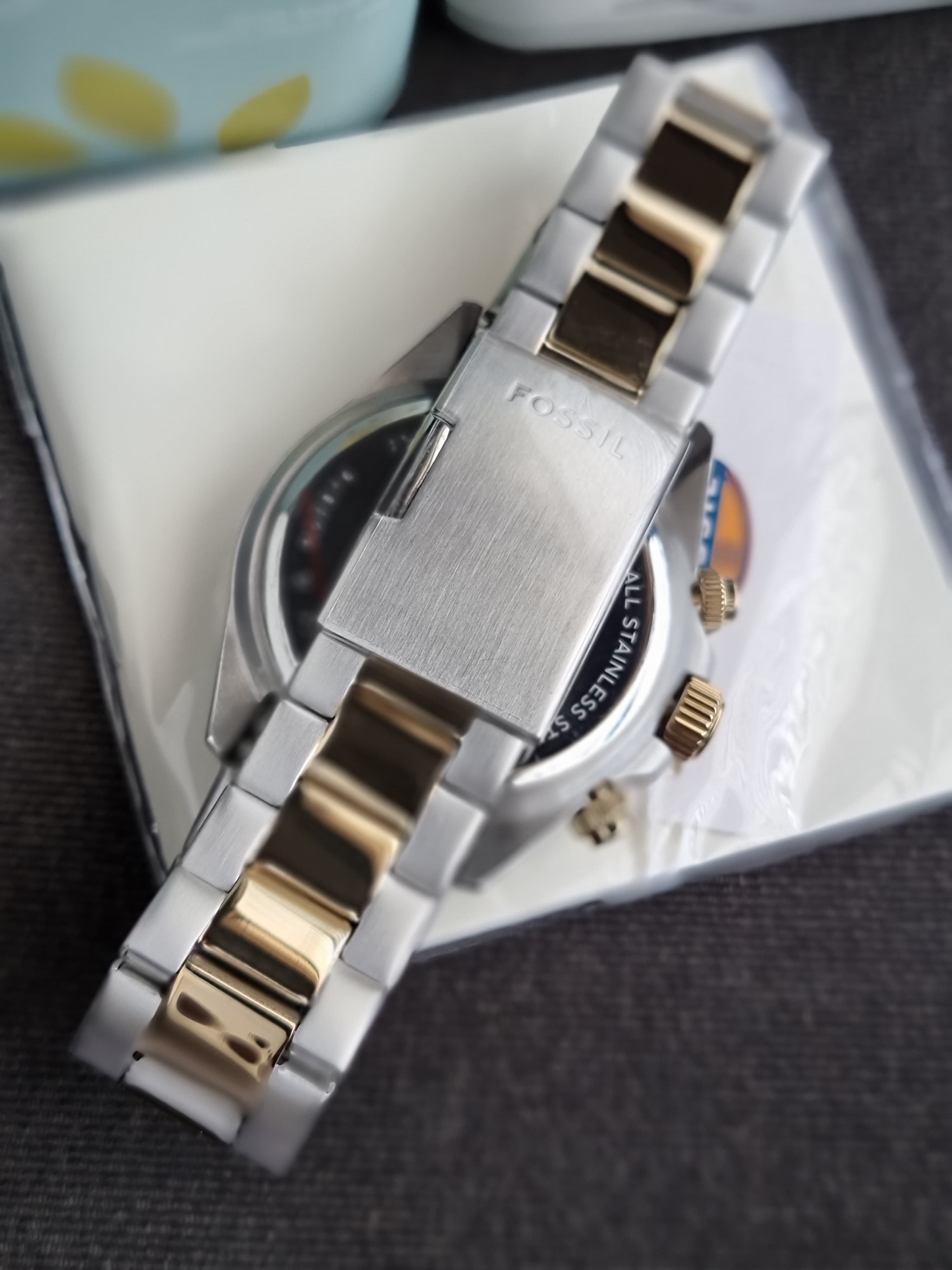Fossil Autocross Multifunction Two-Tone Stainless Steel Watch Bq2876