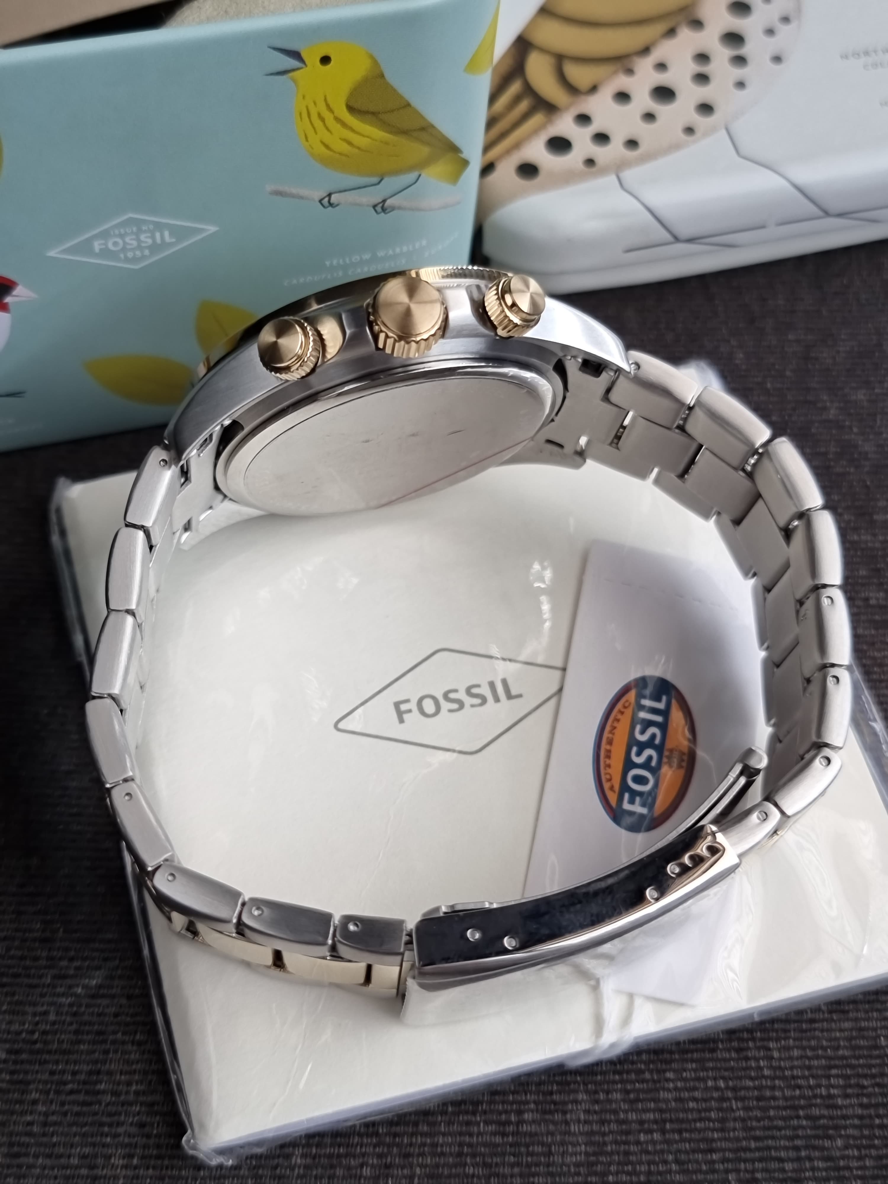 Fossil Autocross Multifunction Two-Tone Stainless Steel Watch Bq2876
