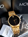 Movado Men’s Swiss Made Quartz Stainless Steel Black Dial 40mm Watch 0607203