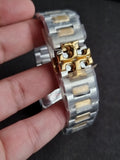 Tory Burch Eleanor Two-Tone Stainless Steel Bracelet Watch TBW1024