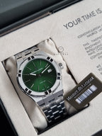 Maurice Lacroix Aikon Silver Stainless Steel Green Dial Quartz Watch for Gents - AI1108-SS002-630-1