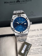 Maurice Lacroix Aikon Silver Stainless Steel Blue Dial Quartz Watch for Gents - AI1108-SS002-430-1