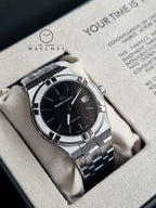 Maurice Lacroix Aikon Silver Stainless Steel Black Dial Quartz Watch for Gents - AI1108-SS002-330-1