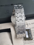 Maurice Lacroix Aikon Silver Stainless Steel Black Dial Quartz Watch for Gents - AI1108-SS002-330-1