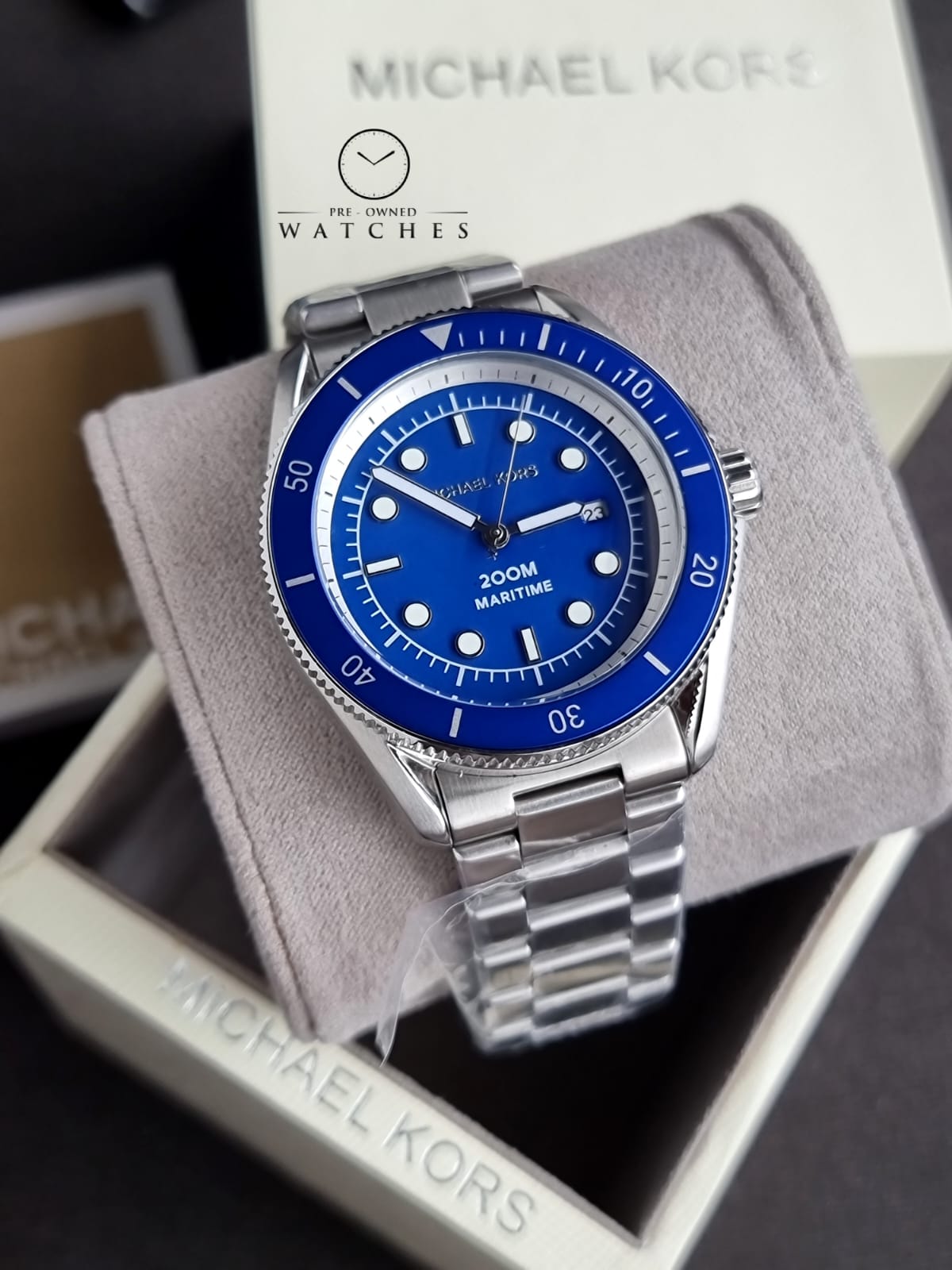 Michael Kors Maritime Three-Hand Date Stainless Steel Watch mk9160